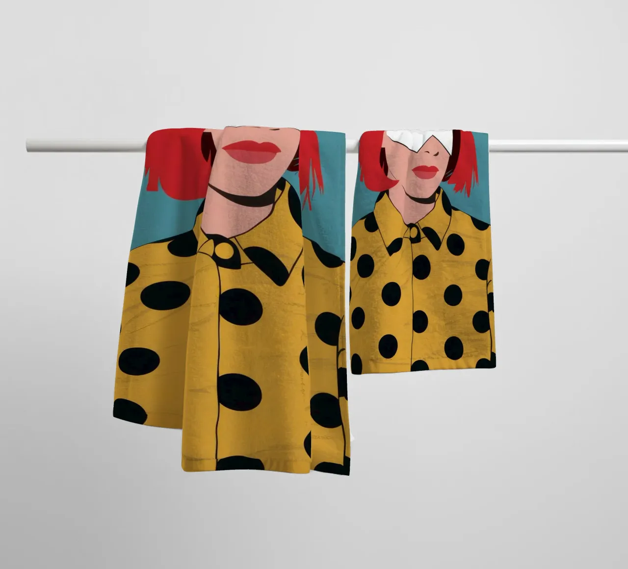 Enigma a pois asciugamano da bagno da Scaller Stars