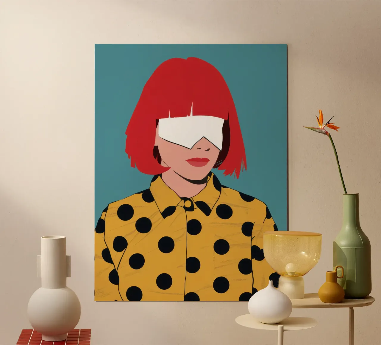 Enigma a pois poster con telaio in plastica da Scaller Stars