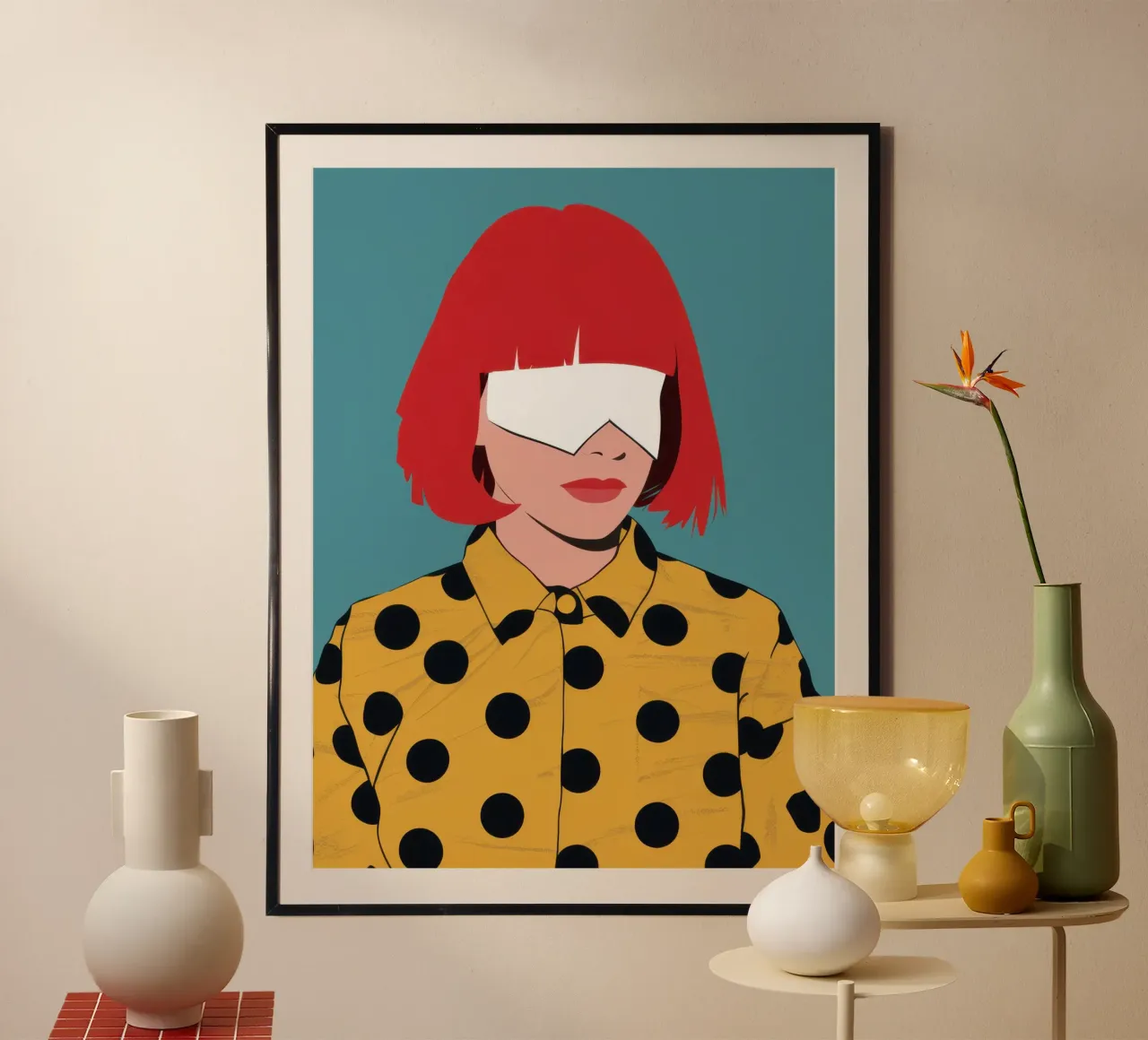 Enigma a pois poster con telaio in plastica da Scaller Stars