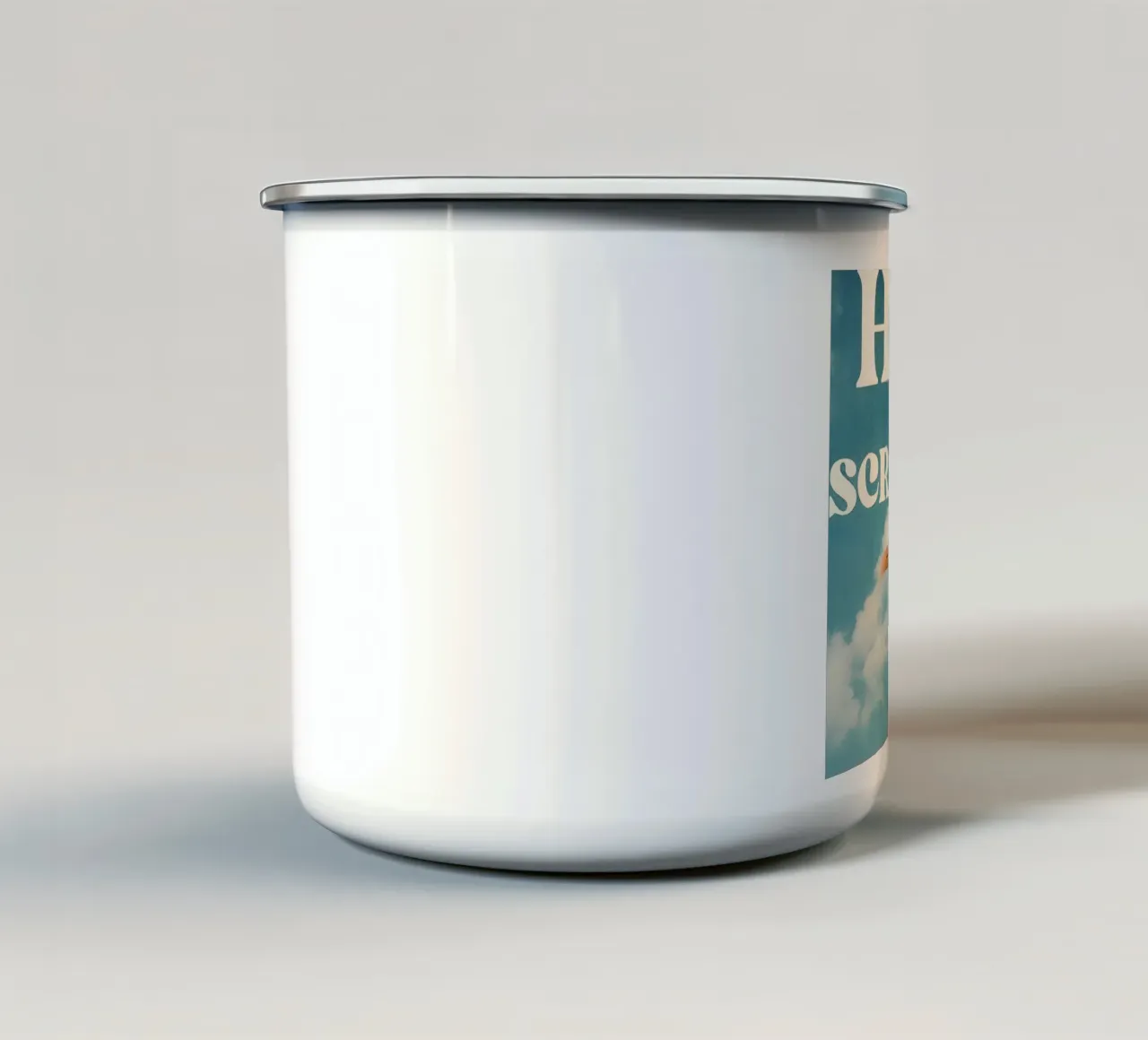 "Have you tried SCREAMING? tazza in smalto da Type & Tape
