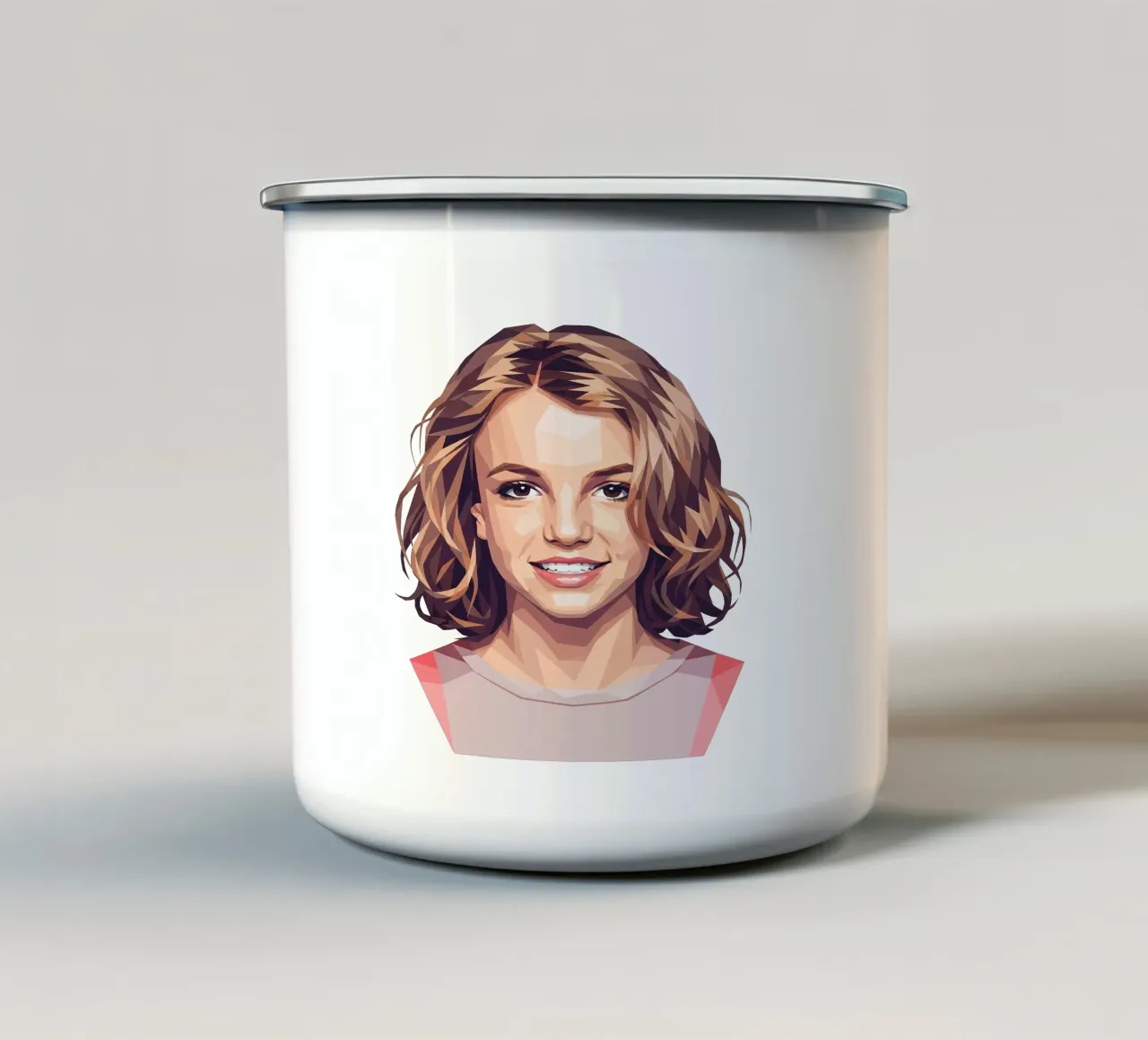 Britney Spears Lowpoly tazza in smalto da Low Profile