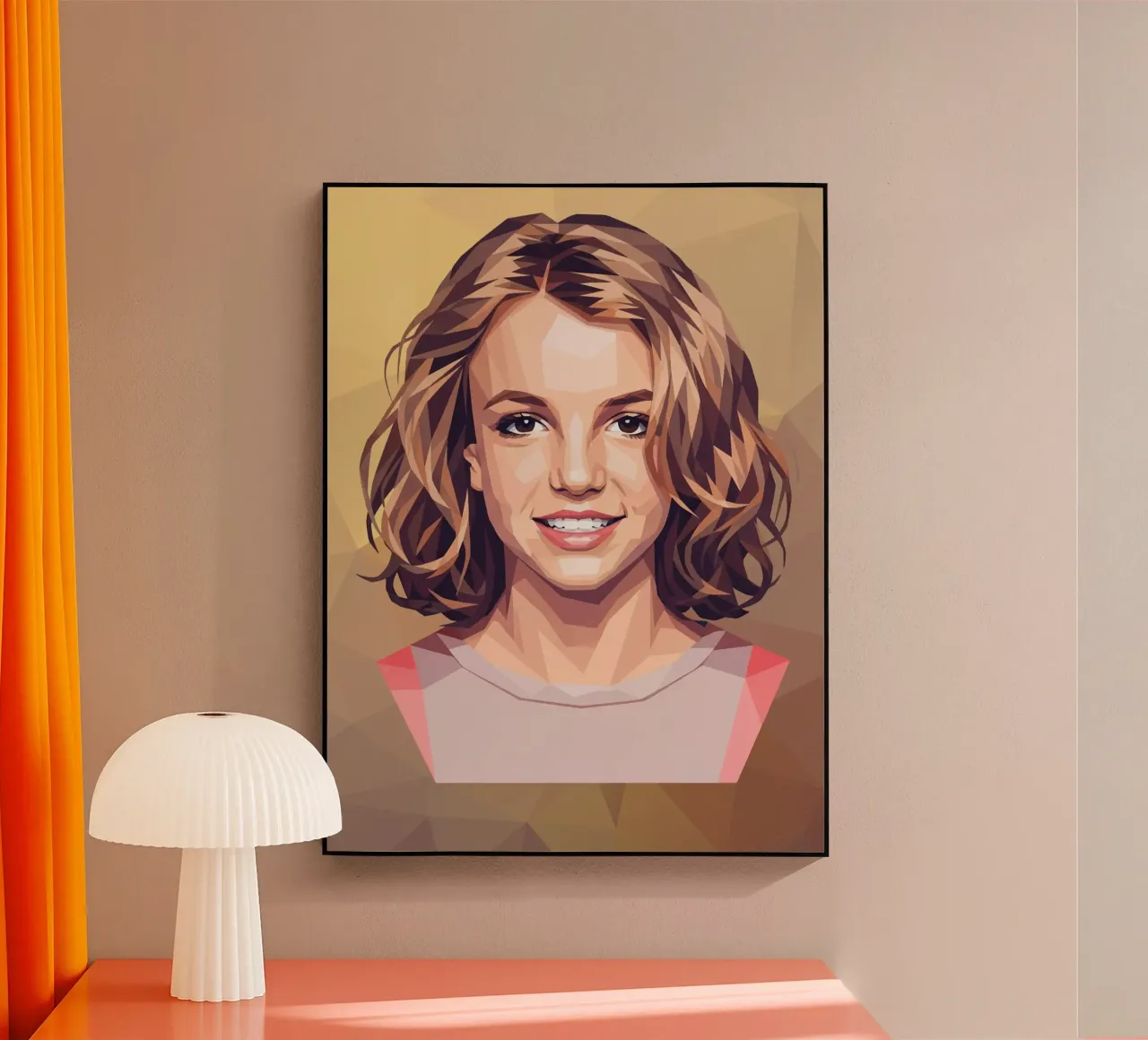 Britney Spears Lowpoly plexiglass da Low Profile