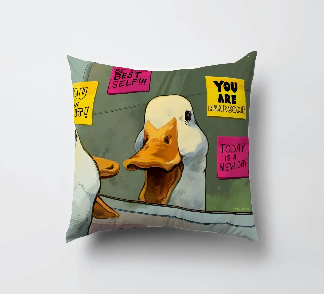 "BE YOUR BEST SELF!" cuscino da Type & Tape