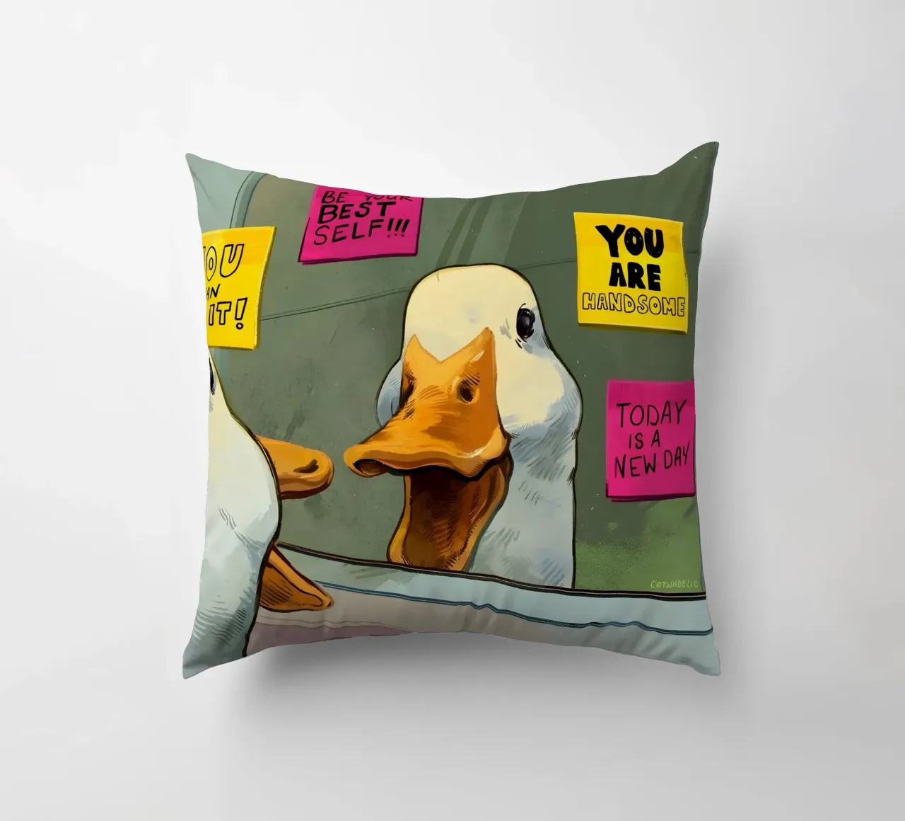 "BE YOUR BEST SELF!" cuscino da Type & Tape
