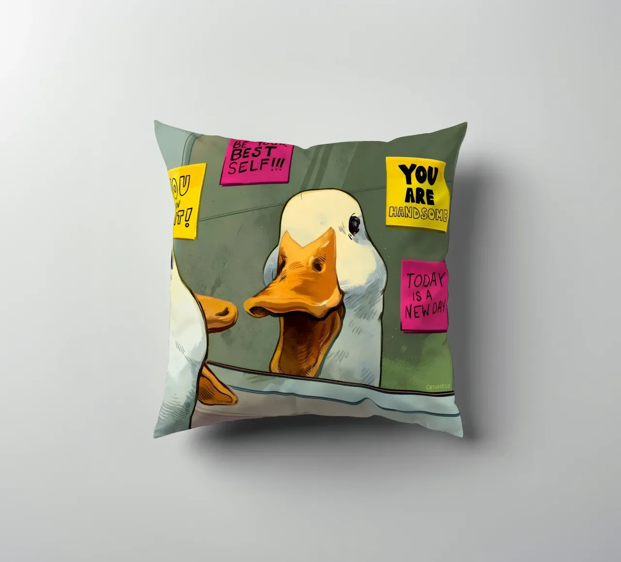 "BE YOUR BEST SELF!" cuscino da Type & Tape