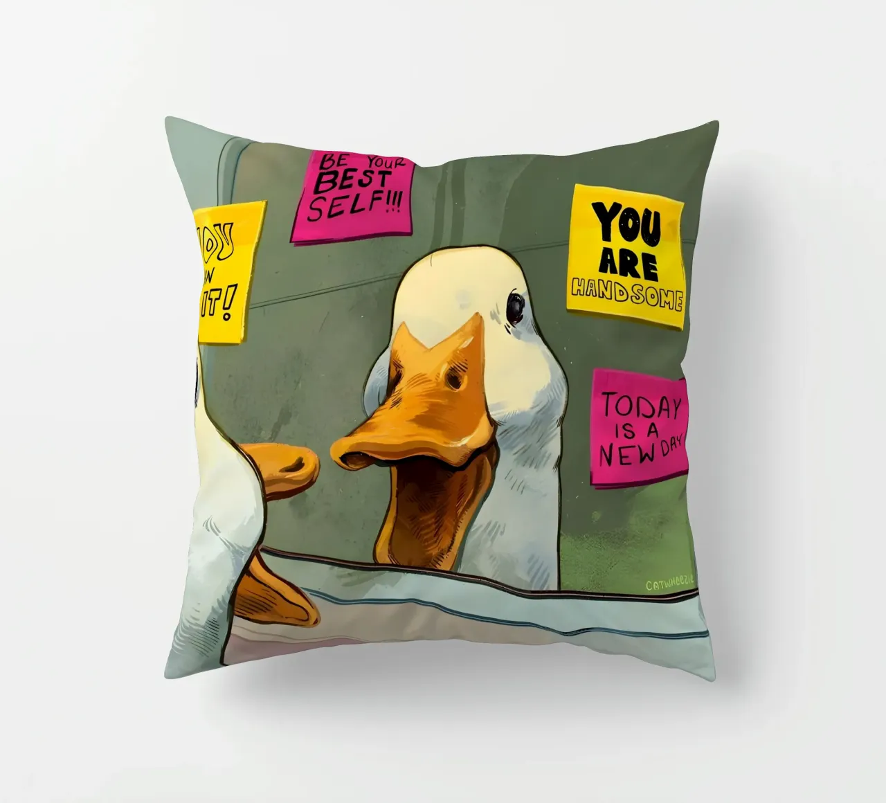"BE YOUR BEST SELF!" cuscino da Type & Tape
