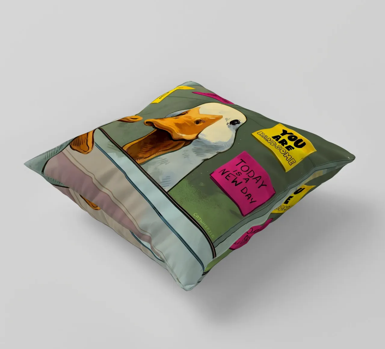 "BE YOUR BEST SELF!" cuscino da Type & Tape