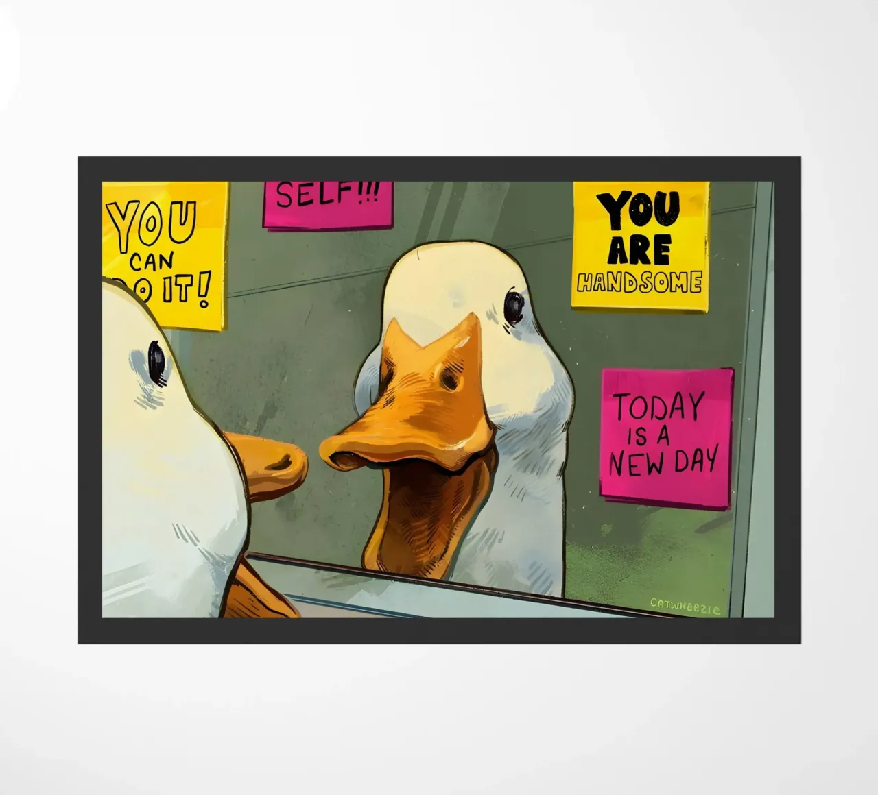 "BE YOUR BEST SELF!" zerbino da Type & Tape