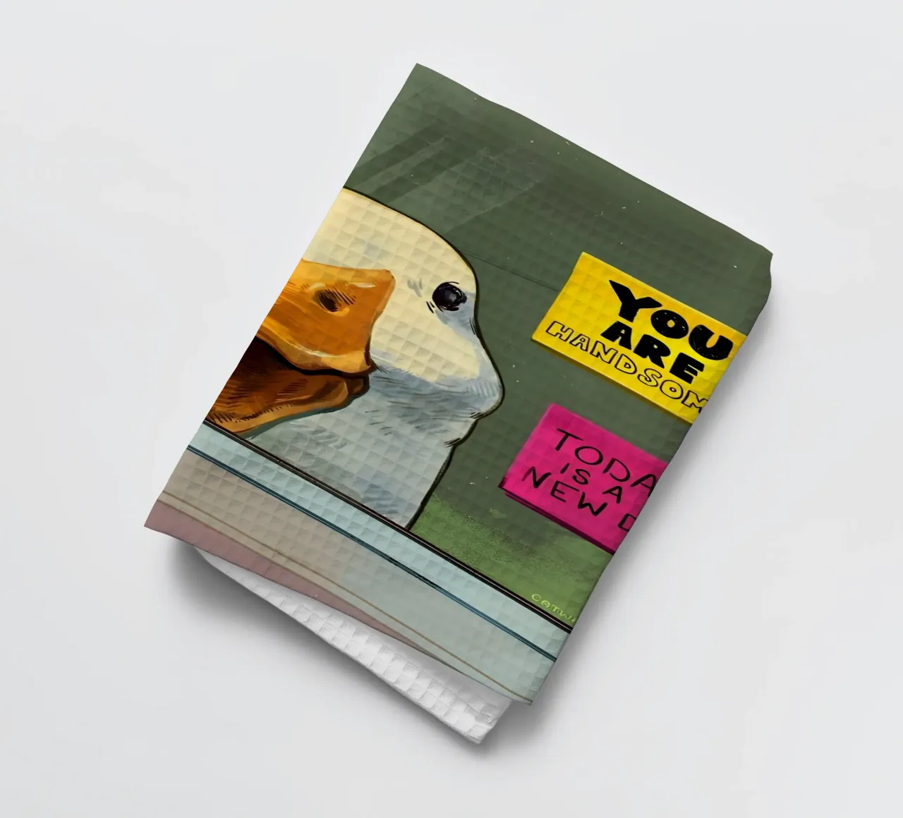 "BE YOUR BEST SELF!" canovaccio da cucina da Type & Tape