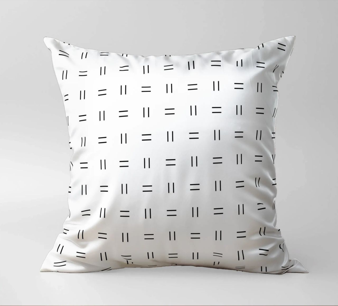 Linee doppie minimaliste scandivano | Nero su bianco cuscino da Beauty in Simplicity