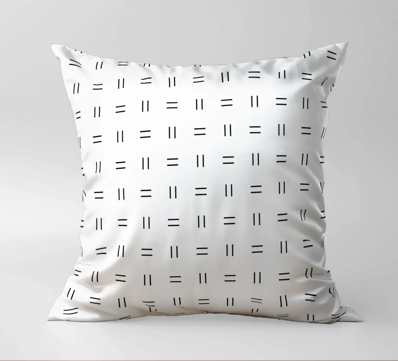 Minimal Scandi Double Lines | Black on White decorative cushion by Beauty in Simplicity