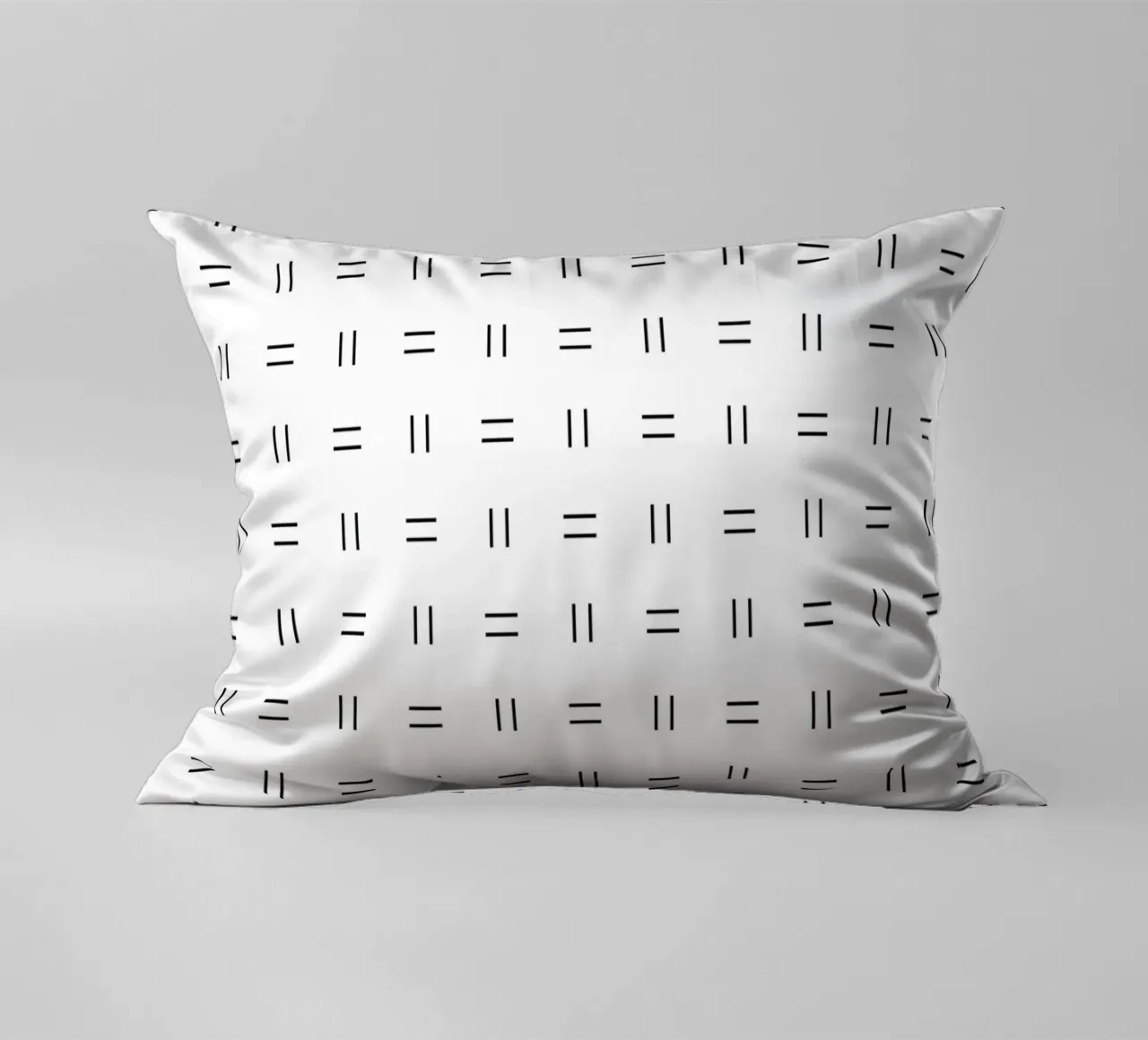 Minimal Scandi Double Lines | Black on White decorative cushion by Beauty in Simplicity