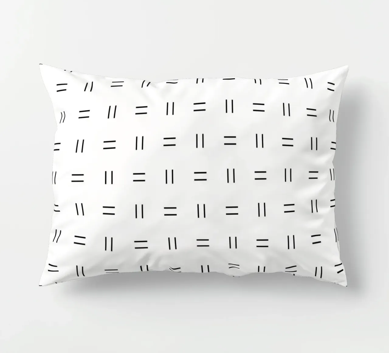Minimal Scandi Double Lines | Black on White decorative cushion by Beauty in Simplicity