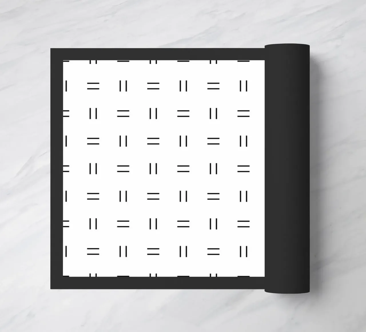 Linee doppie minimaliste scandivano | Nero su bianco zerbino da Beauty in Simplicity