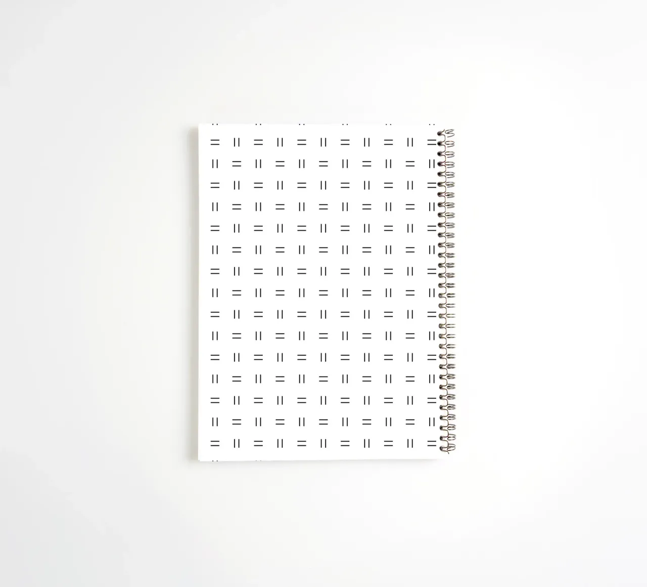 Minimal Scandi Double Lines | Black on White spiral notebook by Beauty in Simplicity