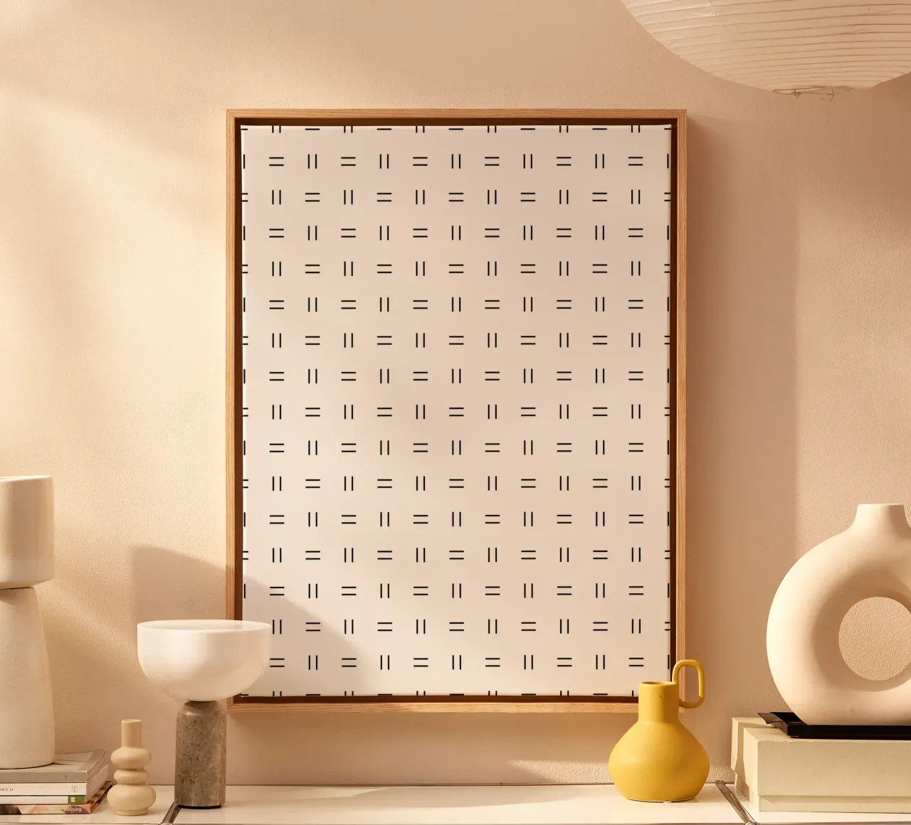 Minimal Scandi Double Lines | Black on White canvas by Beauty in Simplicity