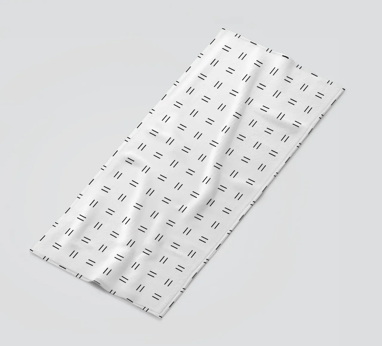 Linee doppie minimaliste scandivano | Nero su bianco telo mare da Beauty in Simplicity
