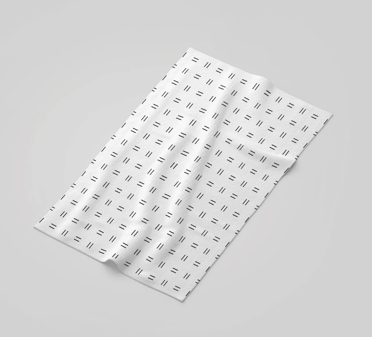 Linee doppie minimaliste scandivano | Nero su bianco telo mare da Beauty in Simplicity