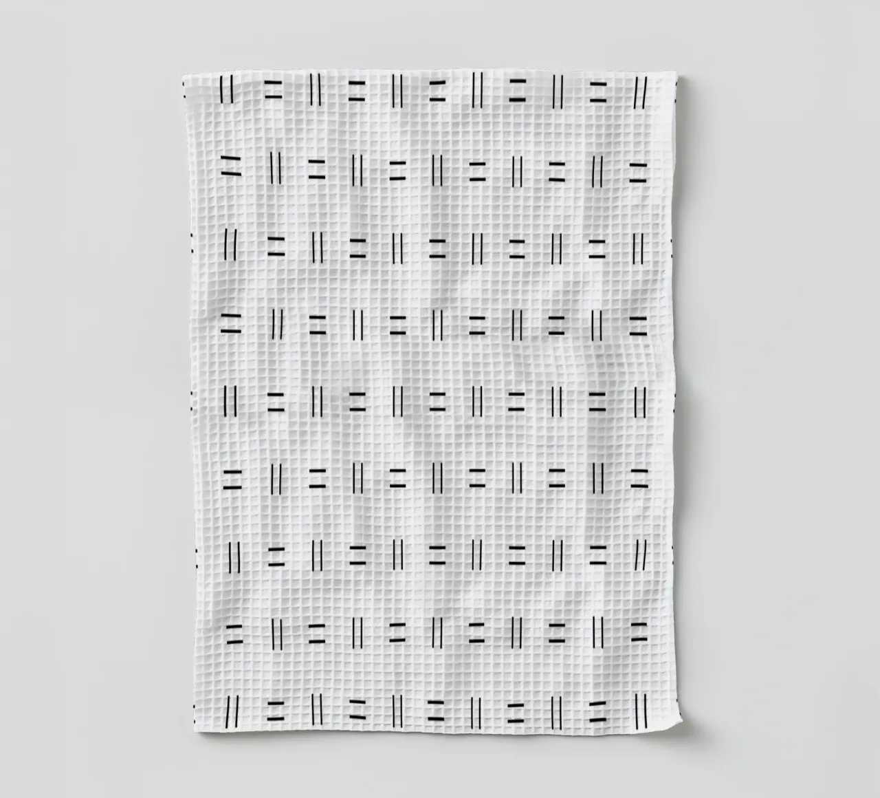 Minimal Scandi Double Lines | Noir sur Blanc torchon de Beauty in Simplicity