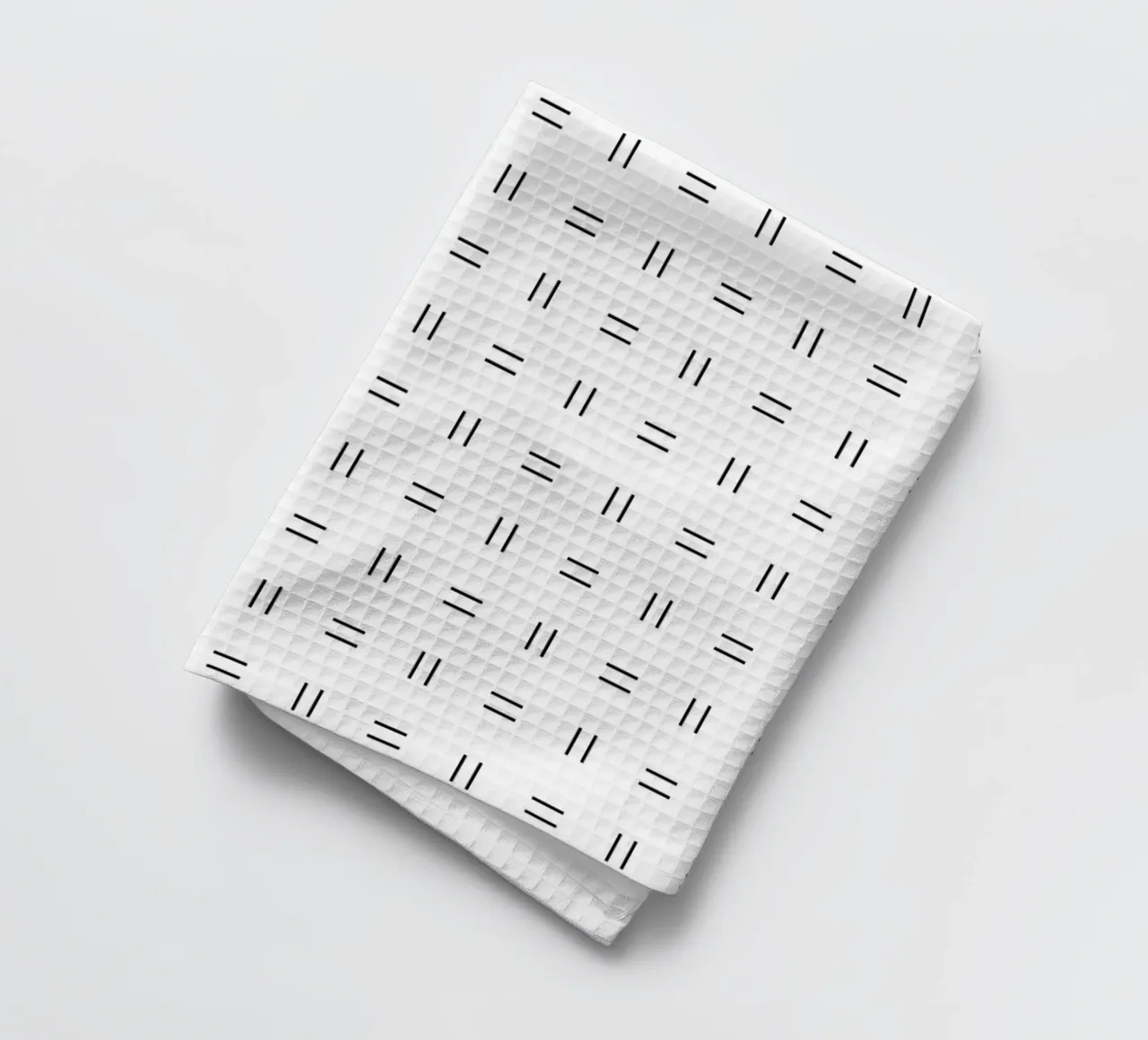 Minimal Scandi Double Lines | Noir sur Blanc torchon de Beauty in Simplicity