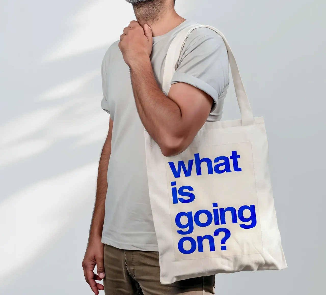 "what is going on?" borsa in juta da Type & Tape