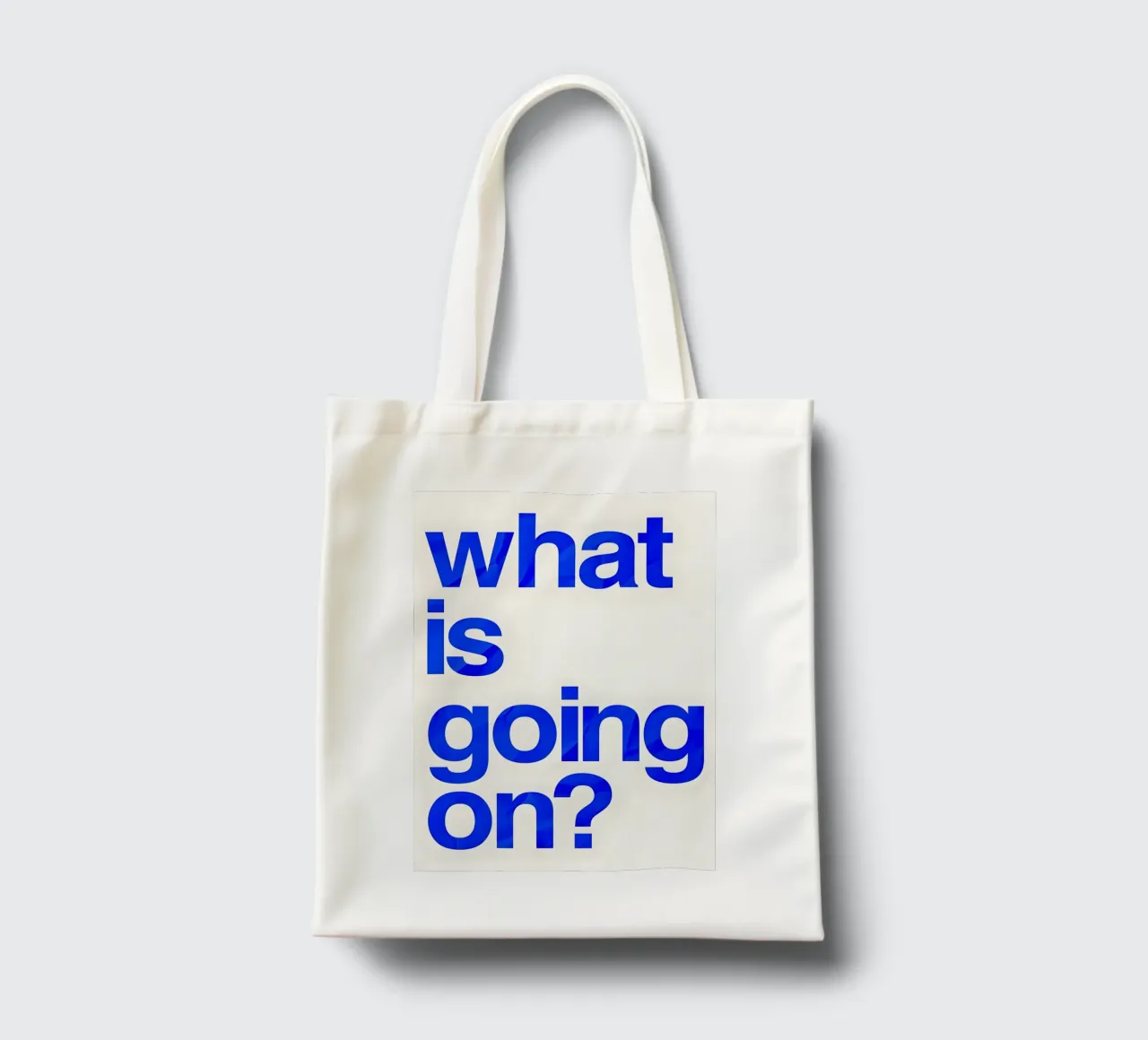 "what is going on?" borsa in juta da Type & Tape