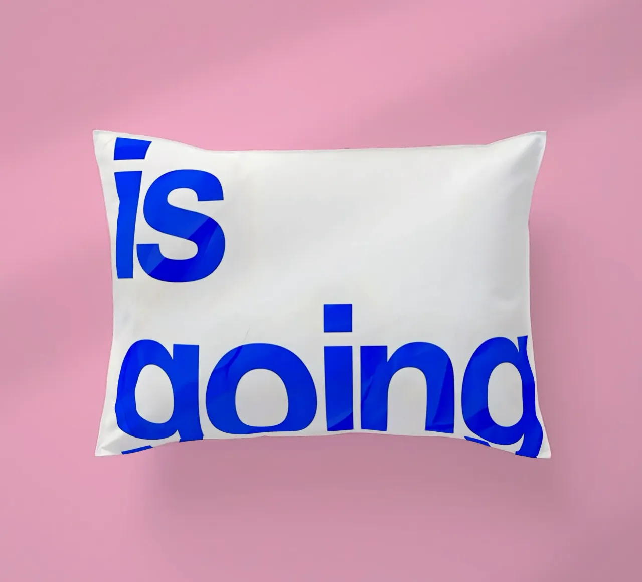 "what is going on?" cuscino da Type & Tape