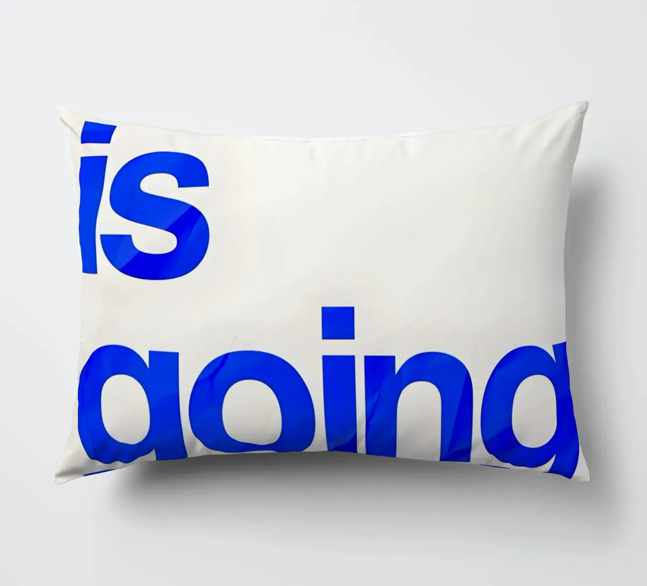 "what is going on?" cuscino da Type & Tape