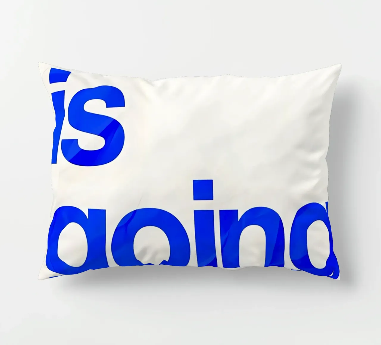 "what is going on?" cuscino da Type & Tape