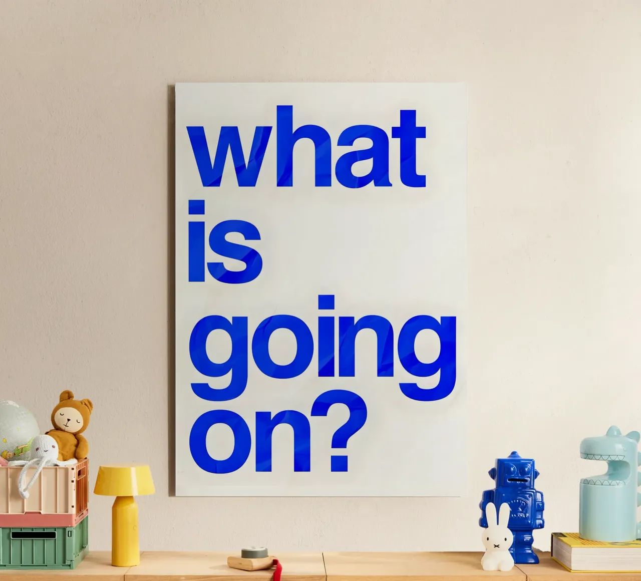 "what is going on?" alluminio dibond da Type & Tape