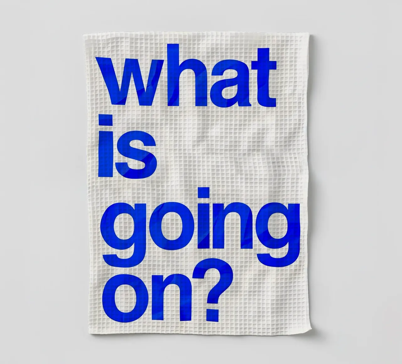 "what is going on?" canovaccio da cucina da Type & Tape
