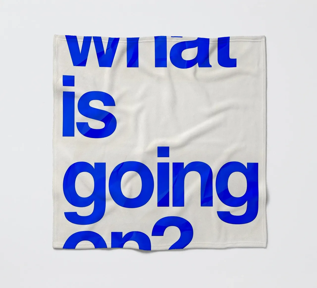"what is going on?" coperta in pile da Type & Tape