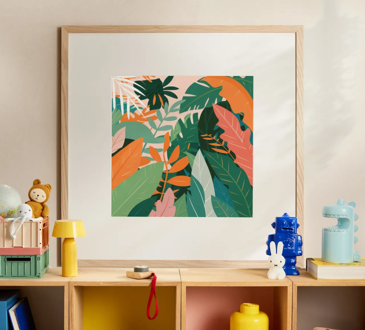 Strati di giungla verdeggiante poster con telaio in alluminio da Nova Glaze