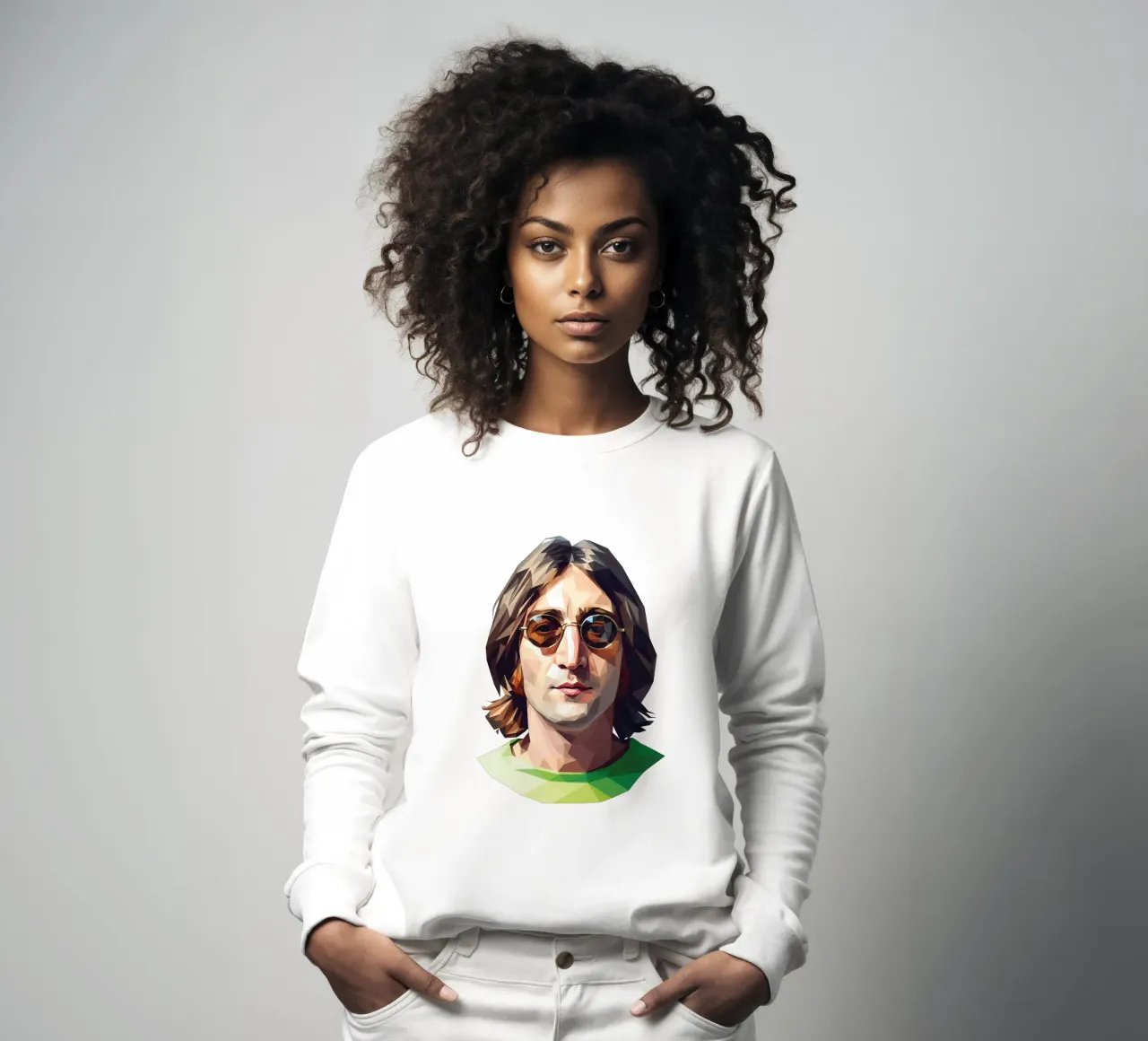 John Lennon Low poly felpa da Low Profile
