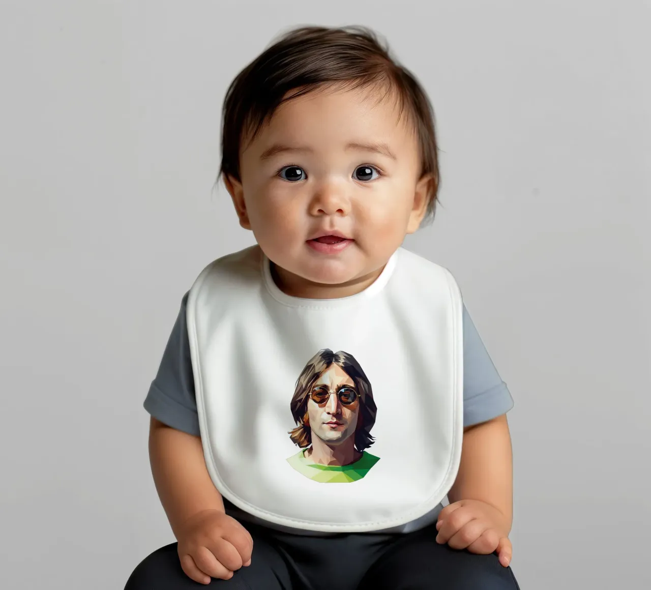 John Lennon Low poly bavaglino da Low Profile