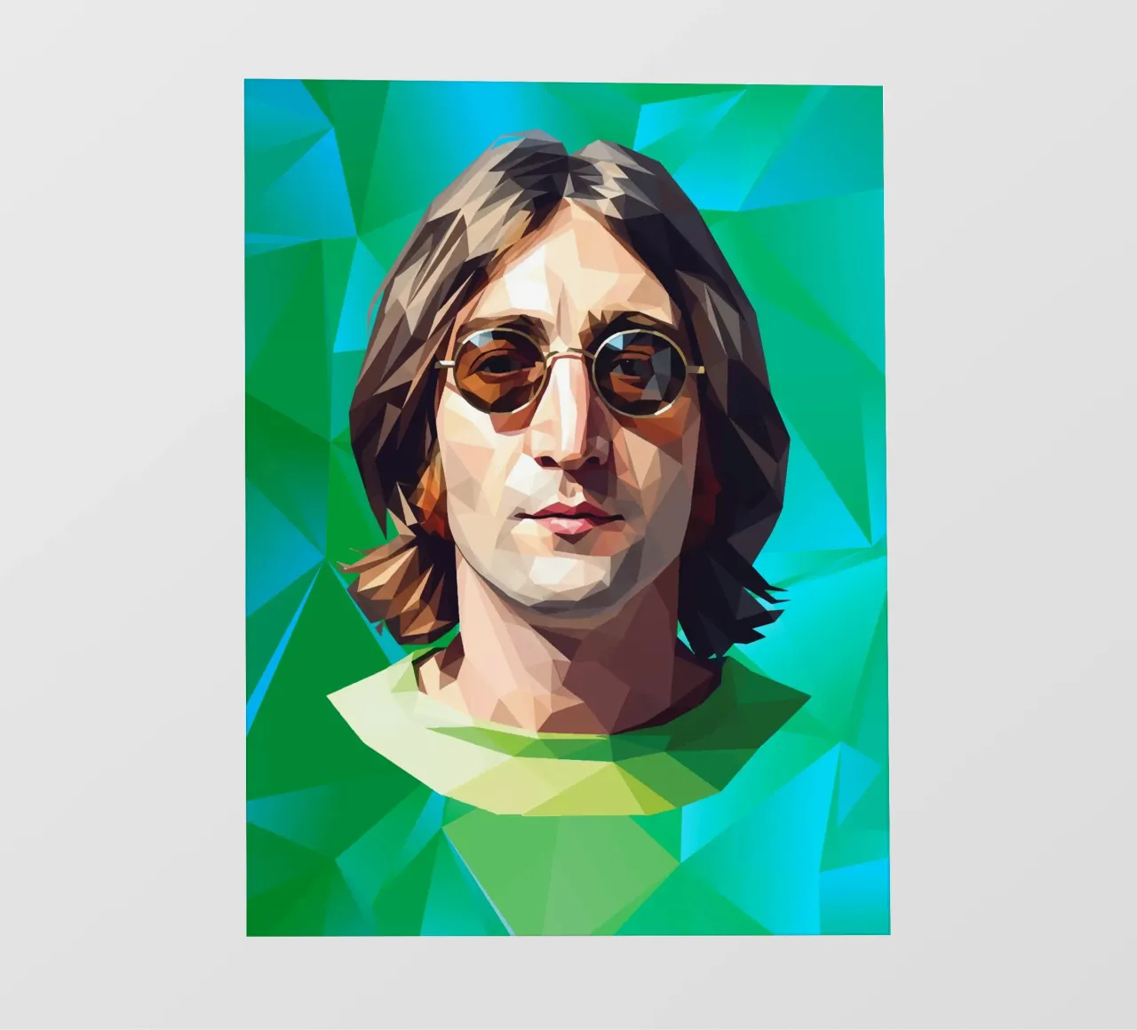 John Lennon Low poly pellicola backlit da Low Profile