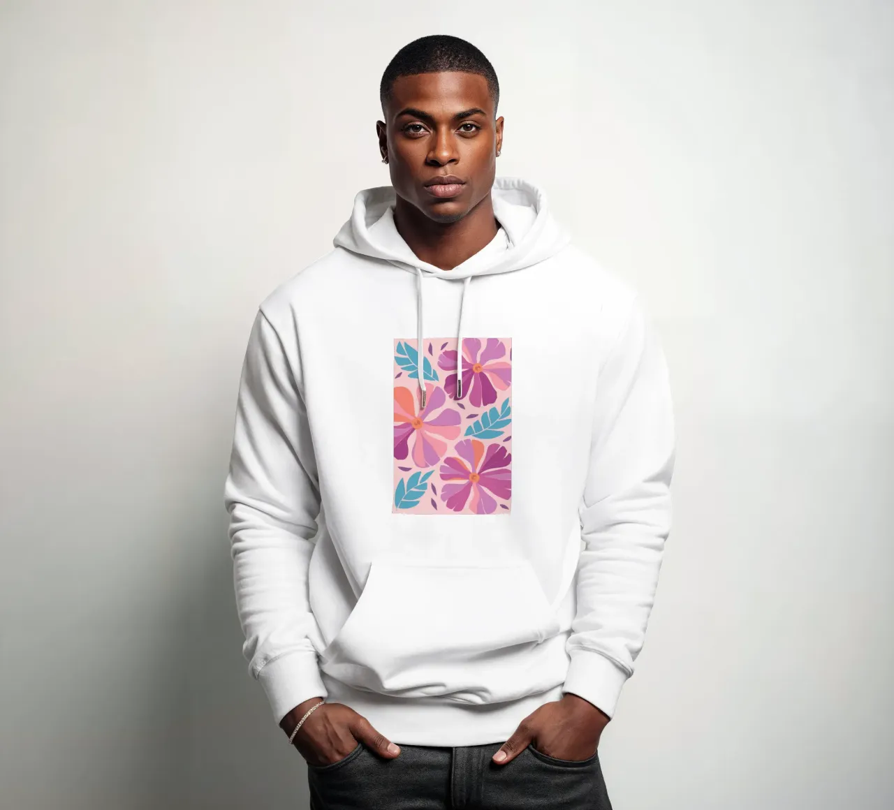 Pastel Petal Pattern felpa con cappuccio da Nova Glaze