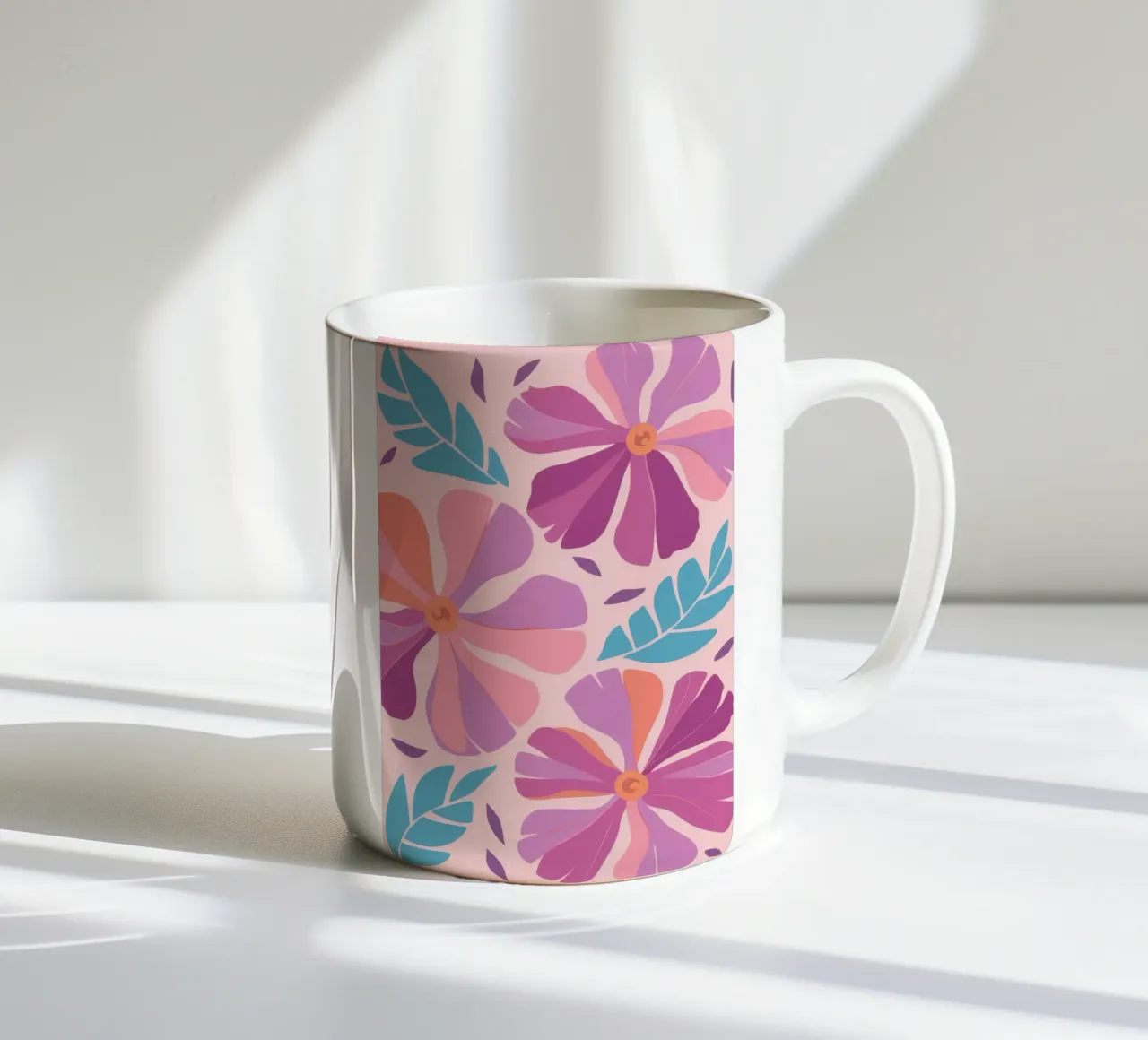 Pastel Petal Pattern tazza in ceramica da Nova Glaze