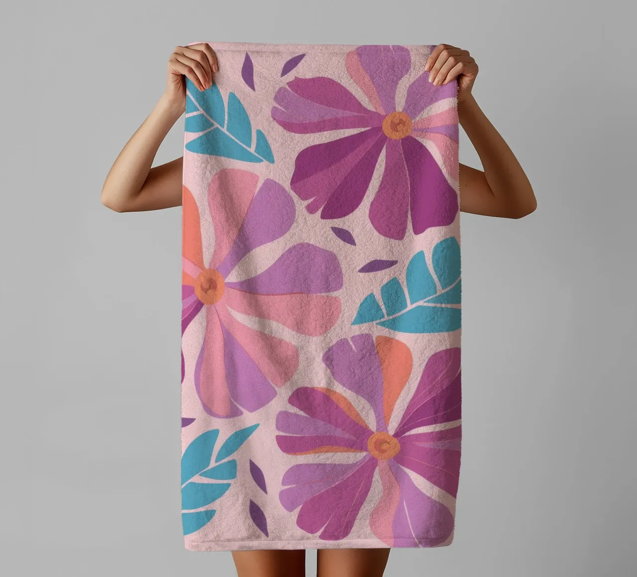 Pastel Petal Pattern asciugamano da bagno da Nova Glaze