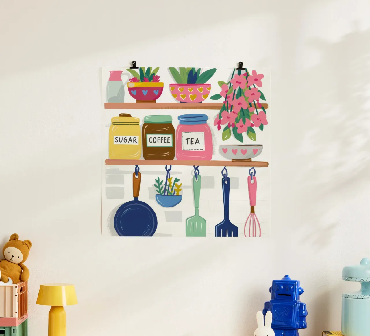 Scaffale da cucina di charme poster da Nova Glaze
