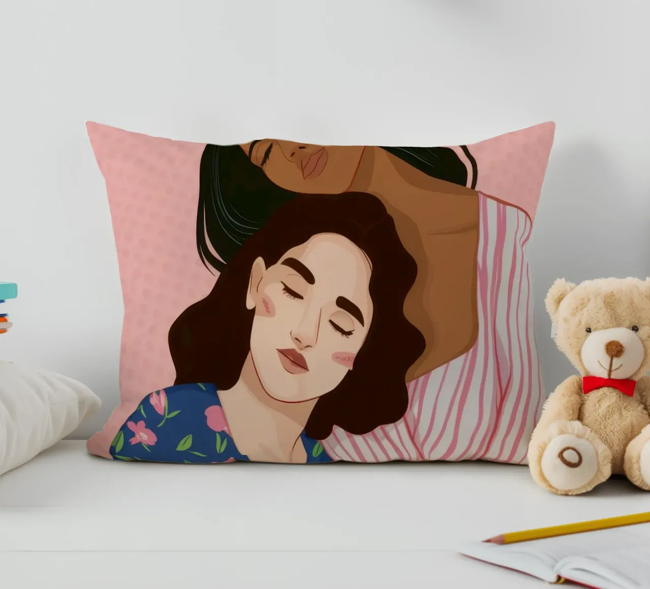 Tenero abbraccio d'amore cuscino da Nova Glaze