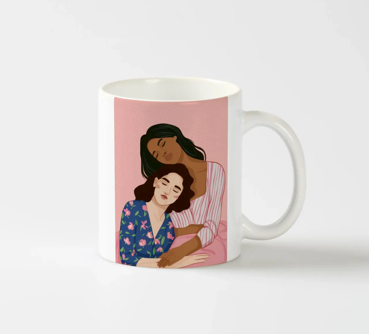 Tenero abbraccio d'amore tazza in ceramica da Nova Glaze