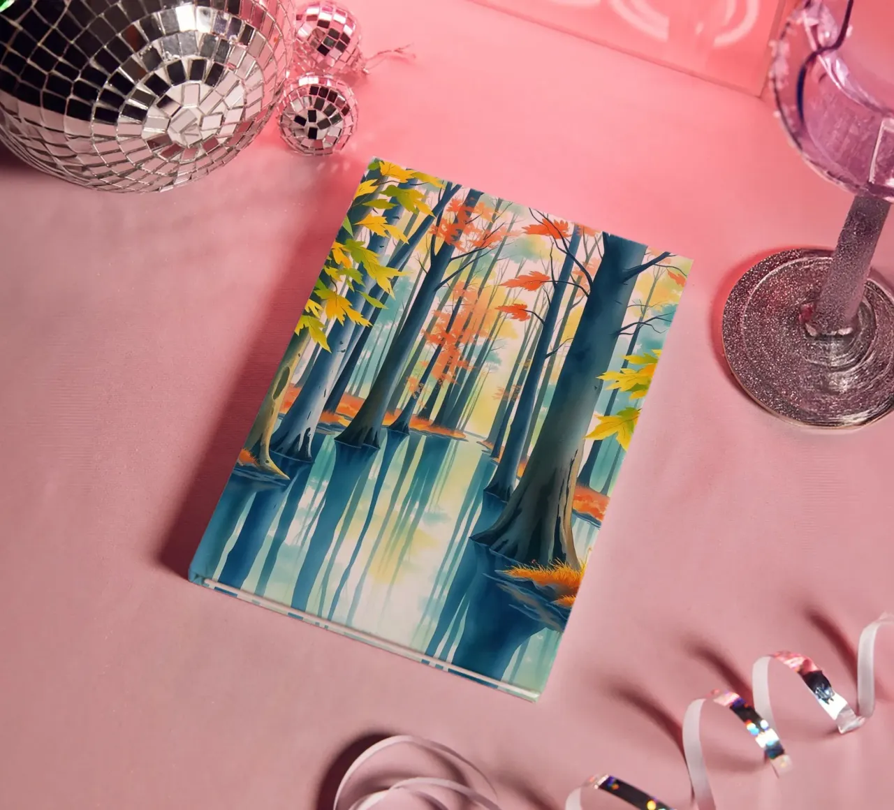 Reflections of Autumn's Embrace: A Serene Journey Through notebook by Artistic-shop