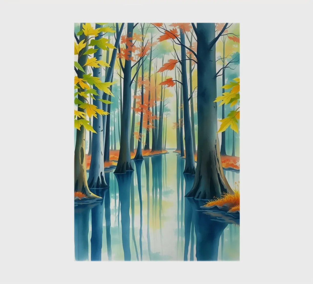 Reflections of Autumn's Embrace: A Serene Journey Through notebook by Artistic-shop
