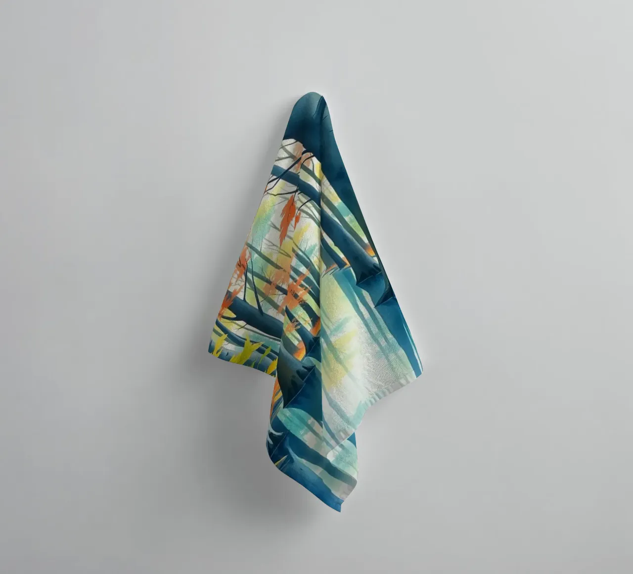 Reflections of Autumn's Embrace: A Serene Journey Through towel by Artistic-shop
