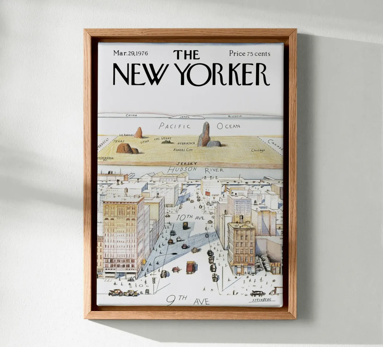 famoso Il New Yorker tela con Cornice a cassetta da Mr.Lorenzo