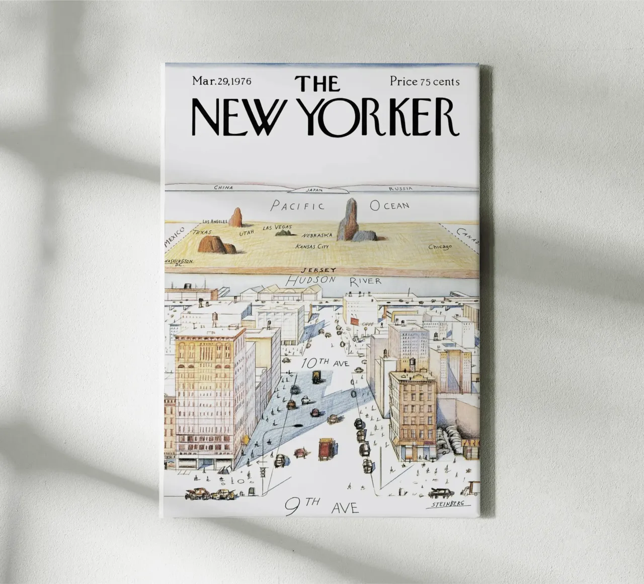 famoso Il New Yorker tela con Cornice a cassetta da Mr.Lorenzo