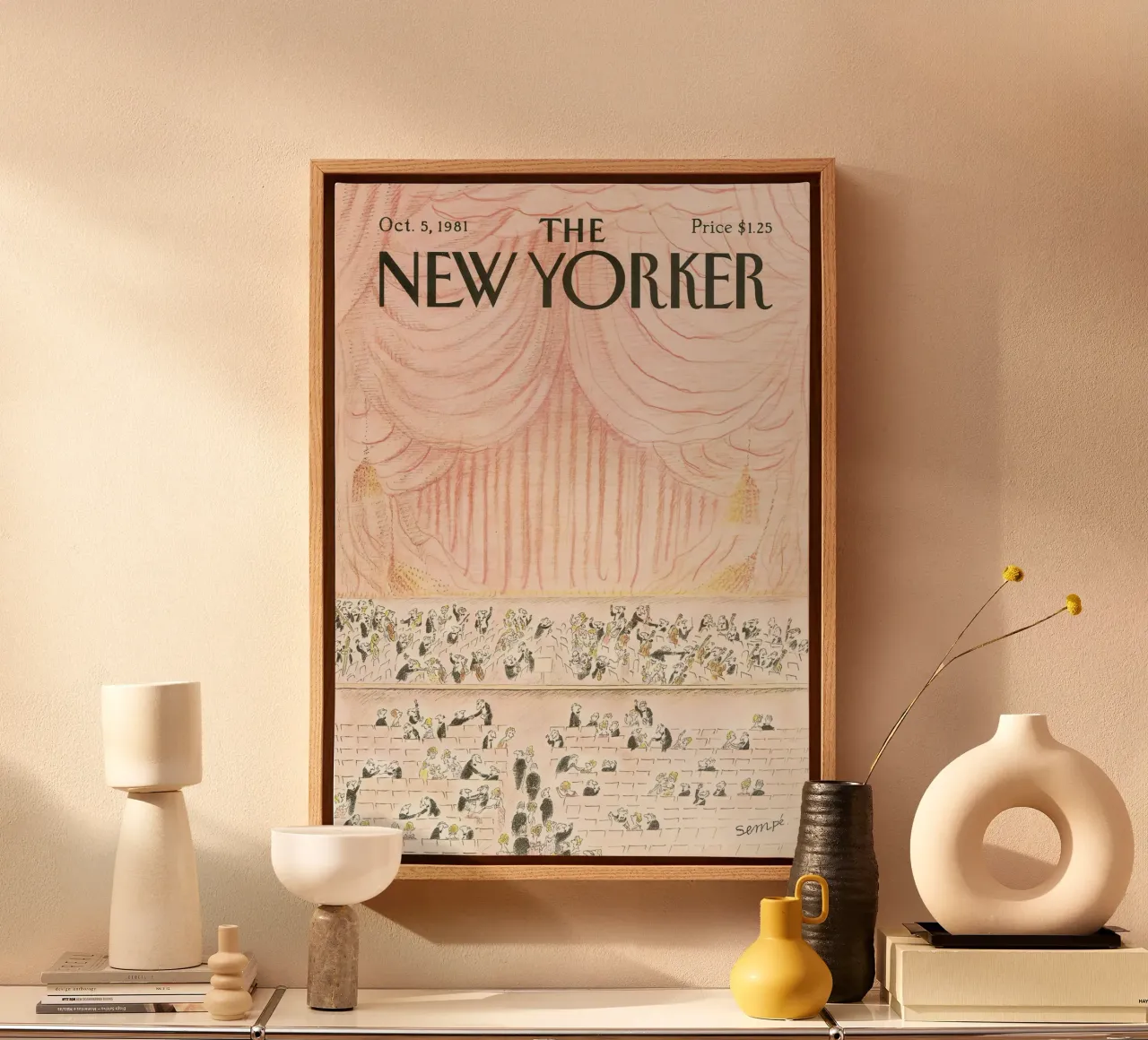 La copertina del New Yorker 1981 tela con Cornice a cassetta da Mr.Lorenzo