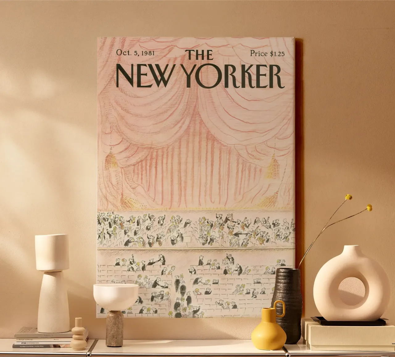 La copertina del New Yorker 1981 tela con Cornice a cassetta da Mr.Lorenzo
