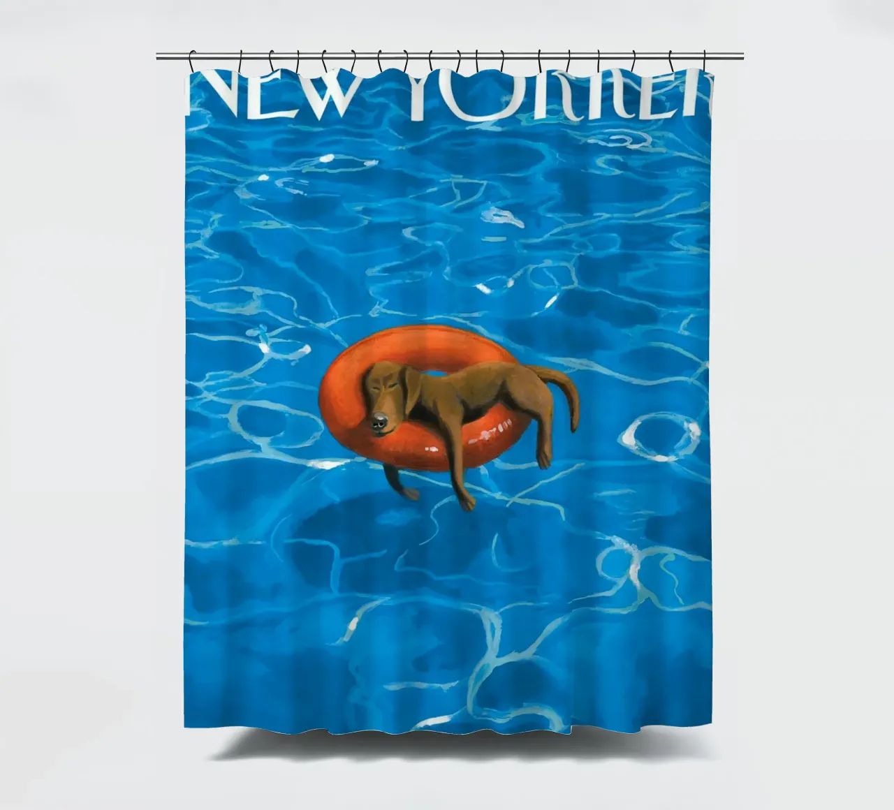 The New Yorker Magazine Print - Tempo di inattività 2018 tenda da doccia da Mr.Lorenzo